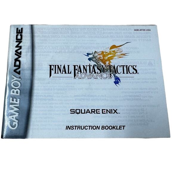 Final Fantasy Tactics Nintendo GBA Game Boy Advance Original Instruction Booklet - Picture 1 of 2